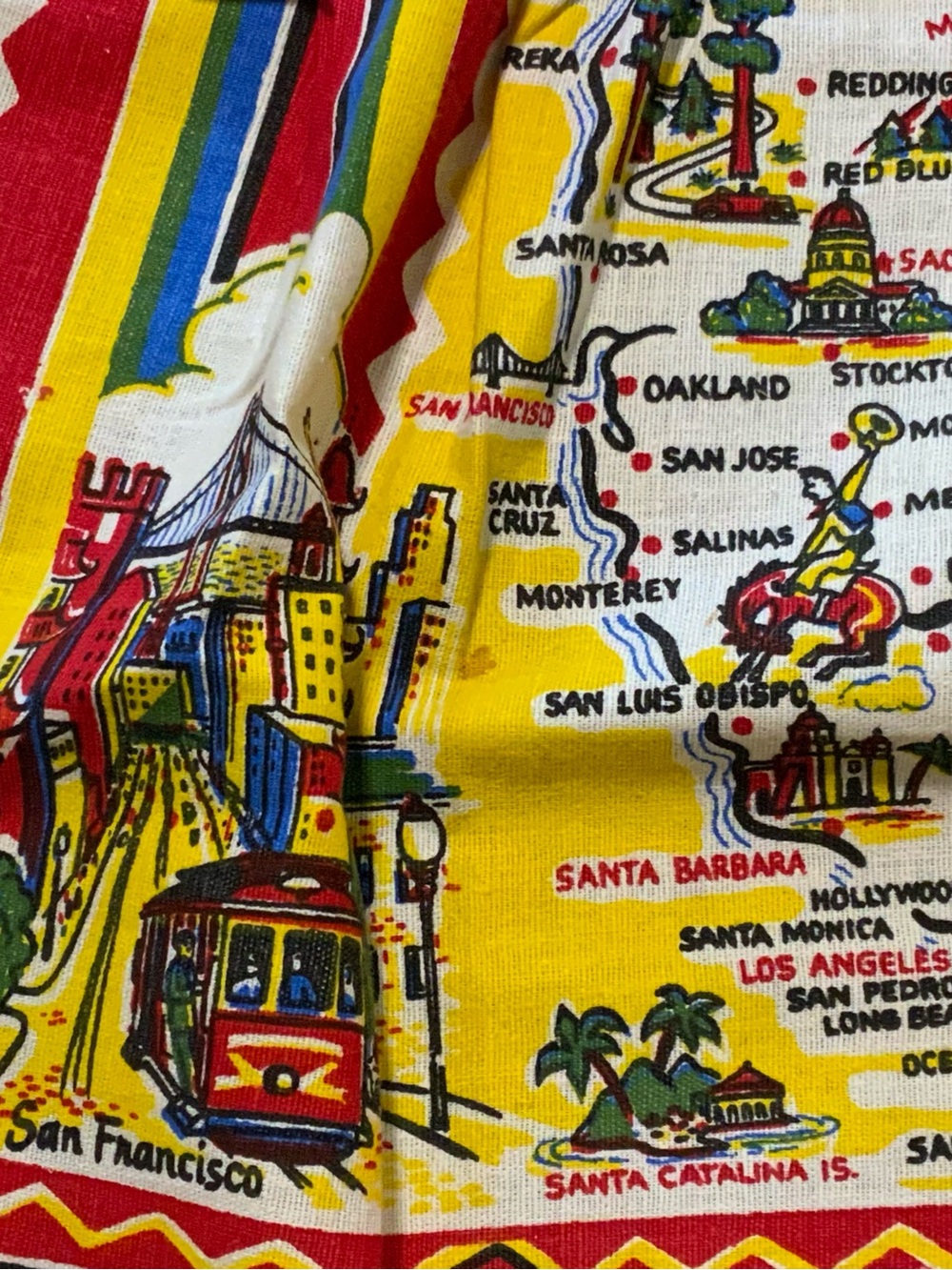 Dead stock 1950’s Cactus Cloth California Apron - Picture 3 of 9